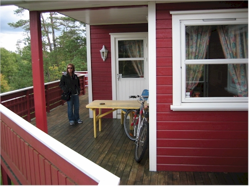 linda on back porch
